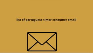 list of portuguese timor consumer email