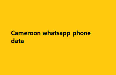 Cameroon whatsapp phone data